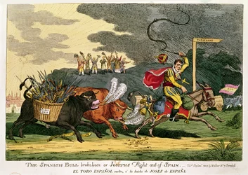"Den spanska tjuren gick förlorad eller Josefs flykt ut ur Spanien", september 1808